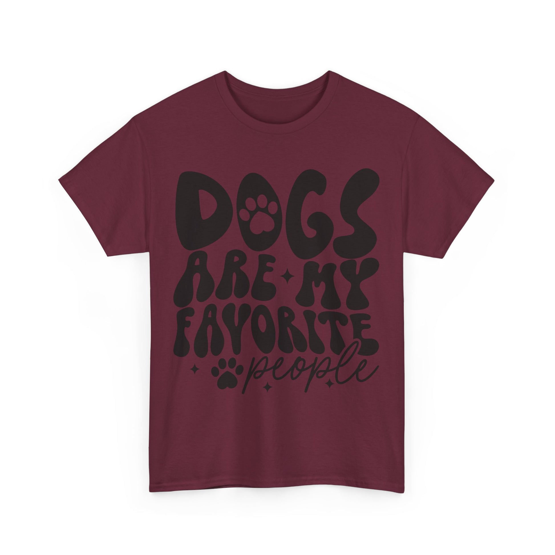 Weißes Hunde Sprüche Shirt „Dogs Are My Favorite People“ für Damen & Herren