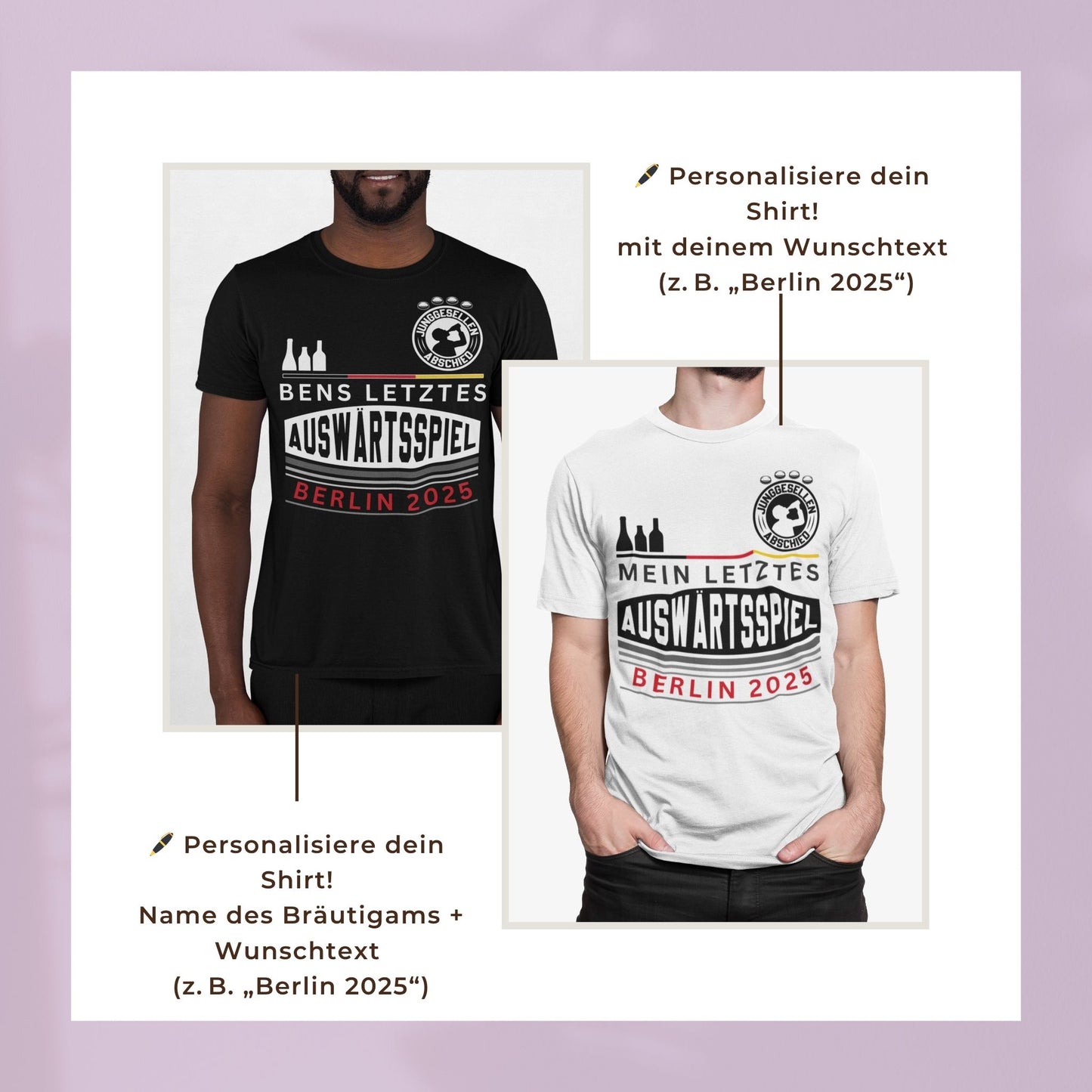 JGA Shirt Männer – Letztes Auswärtsspiel im Fußball-Trikot Look
