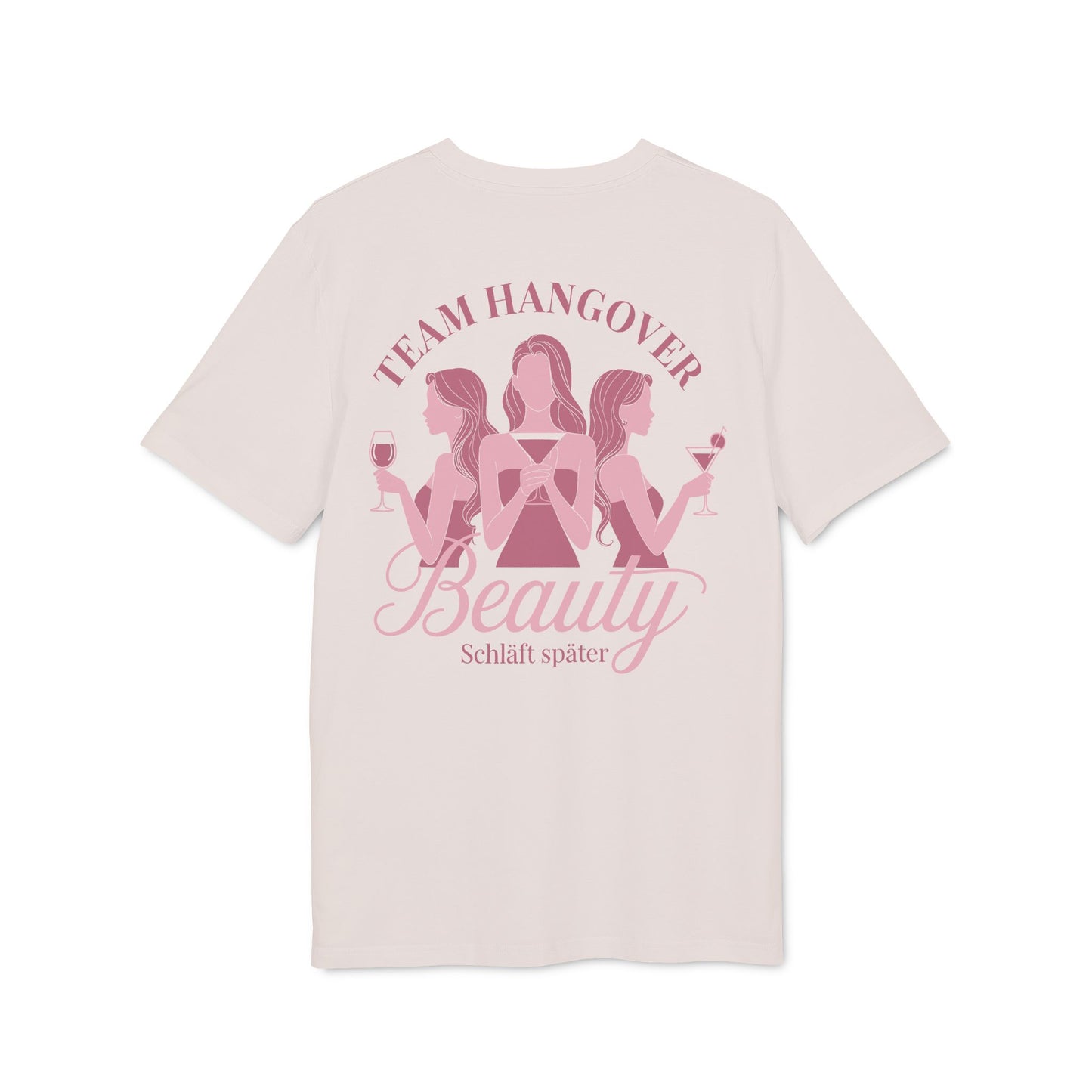 Team Hangover Beauty schläft später – Partyshirt für Mädelsabende, Ballermann und Girls Nights – erhältlich in Vintage Weiß