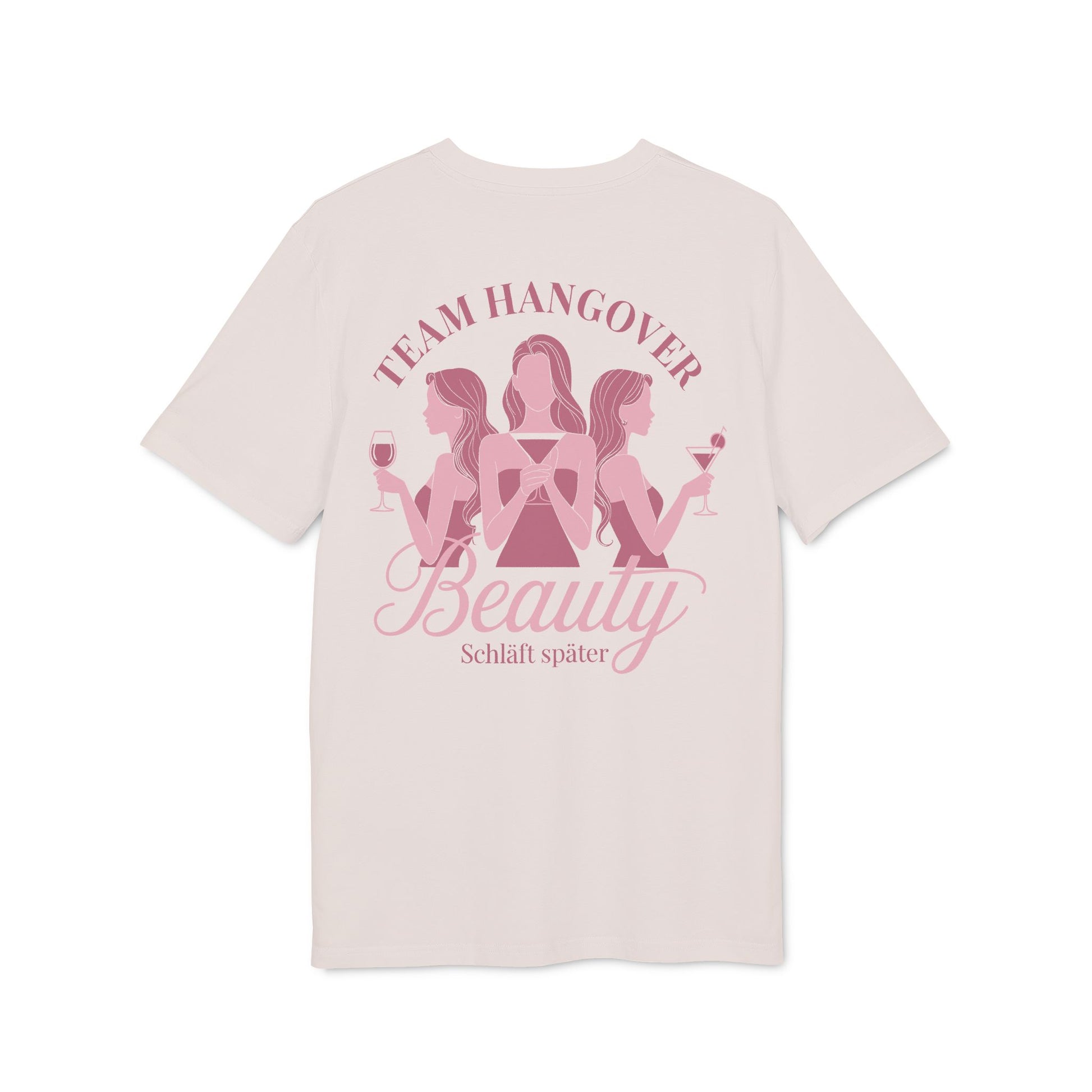 Team Hangover Beauty schläft später – Partyshirt für Mädelsabende, Ballermann und Girls Nights – erhältlich in Vintage Weiß