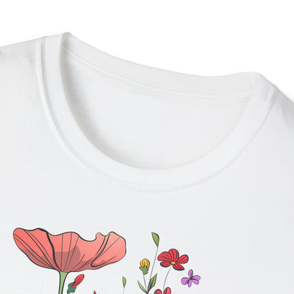 You were made to BLOOM T-Shirt – Blumenprint für Frauen – Inspirierendes Statement Shirt Sommerlook