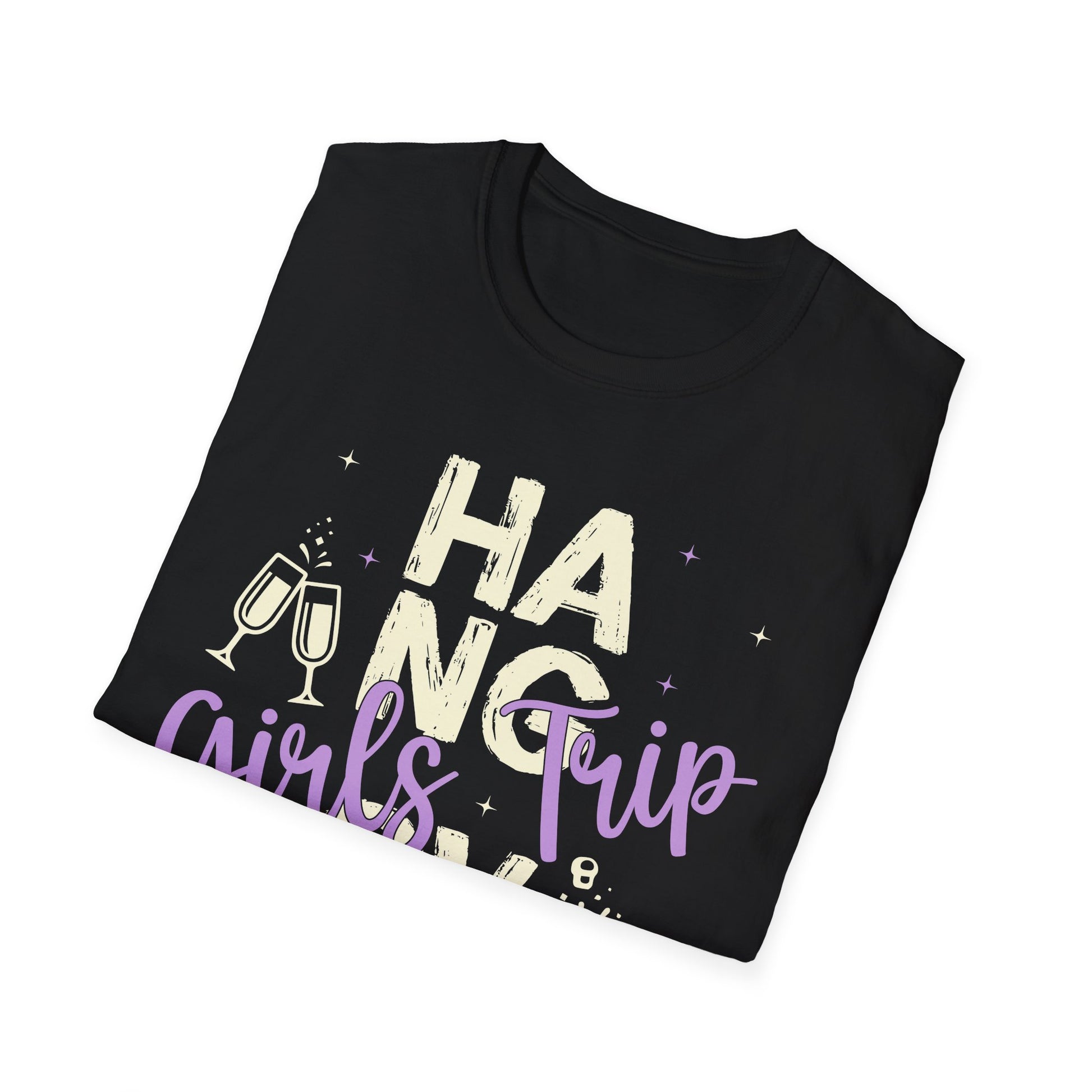 Aufdruck und Kragen zu sehen gefaltenes Shirt