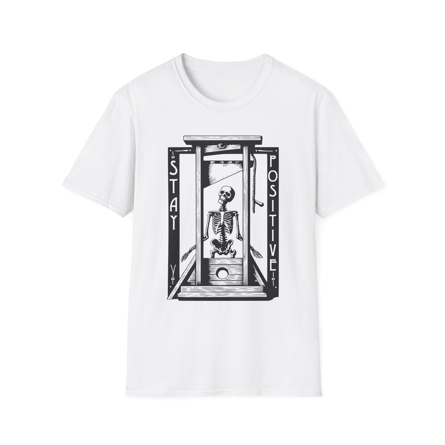 Stay Positive Shirt – Schwarzer Humor mit Skelett. Sarkastisch & stylisch ✓ Für Fans von Dark Humor