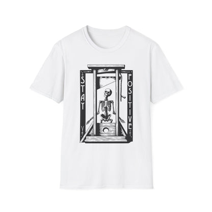 Stay Positive Shirt – Schwarzer Humor mit Skelett. Sarkastisch & stylisch ✓ Für Fans von Dark Humor
