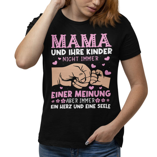Tshirt Mama und Kinder nicht immer einer meinung, aber immer ein herz und eine seele