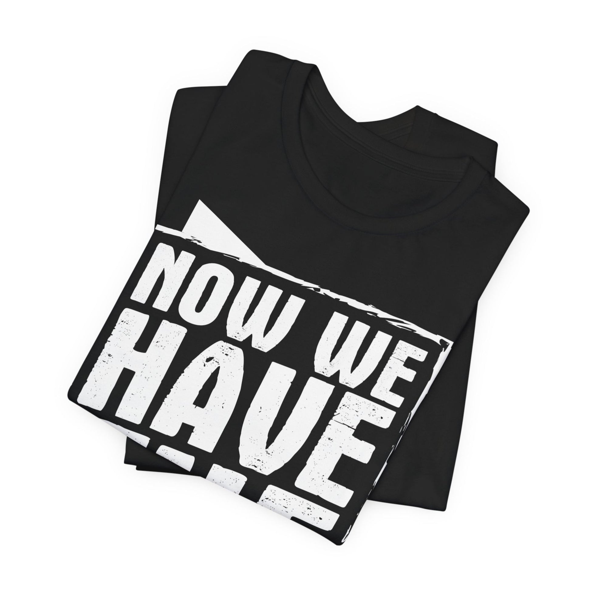 T-Shirt mit Aufdruck 'Now we have the salad' – lustiger englischer Spruch im Streetwear Look