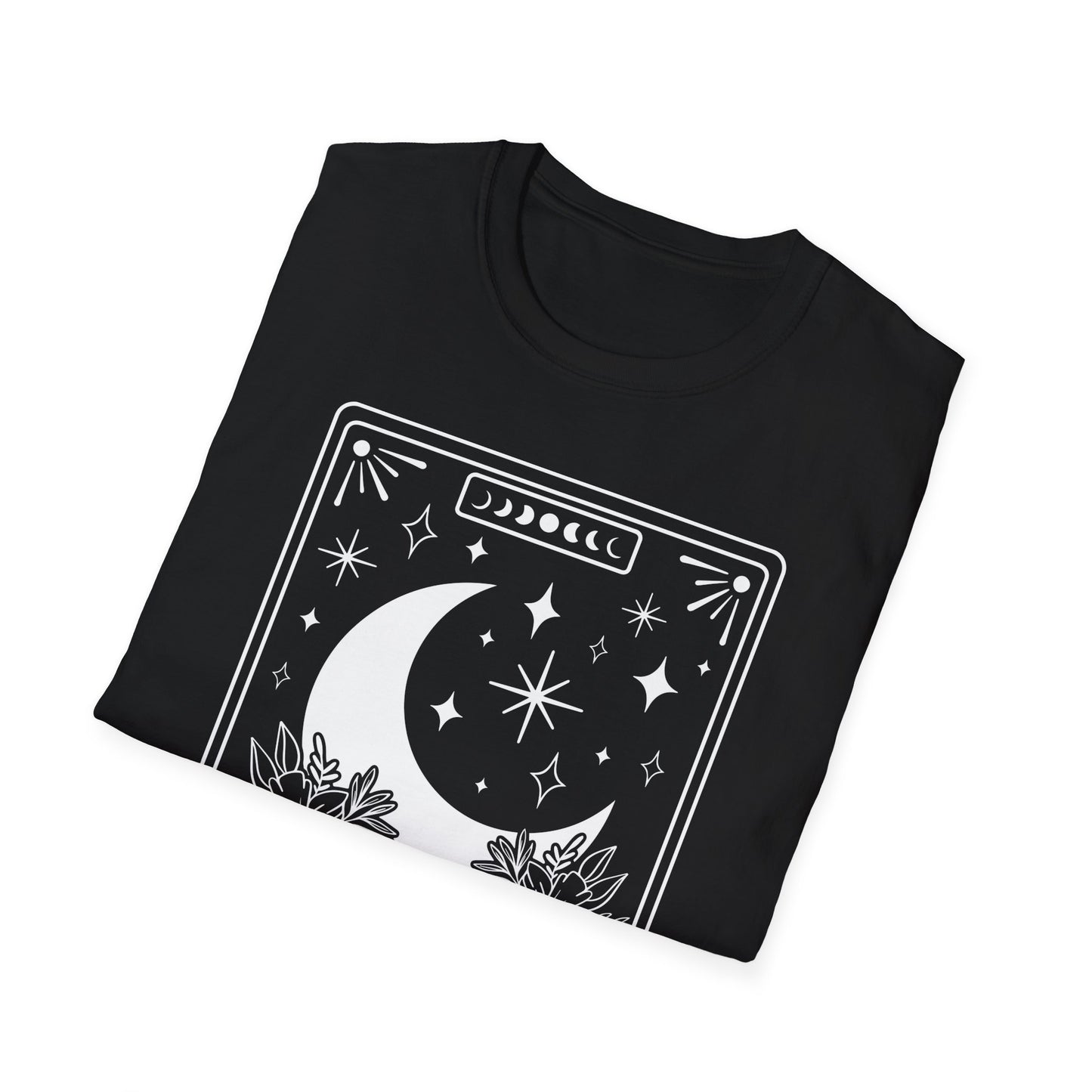 The Moon Tarot T-Shirt – Unisex Shirt mit Wölfen und Vollmond im mystischen Tarotkarten-Stil