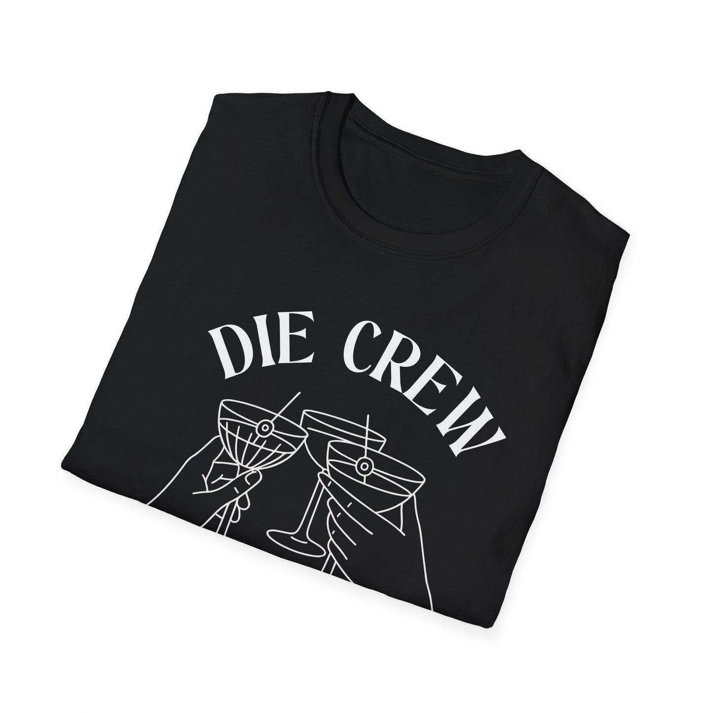 Die Crew Shirt - Gläser Anstoß auf dem Shirt der beiden Crew Mitglieder - Rundhals