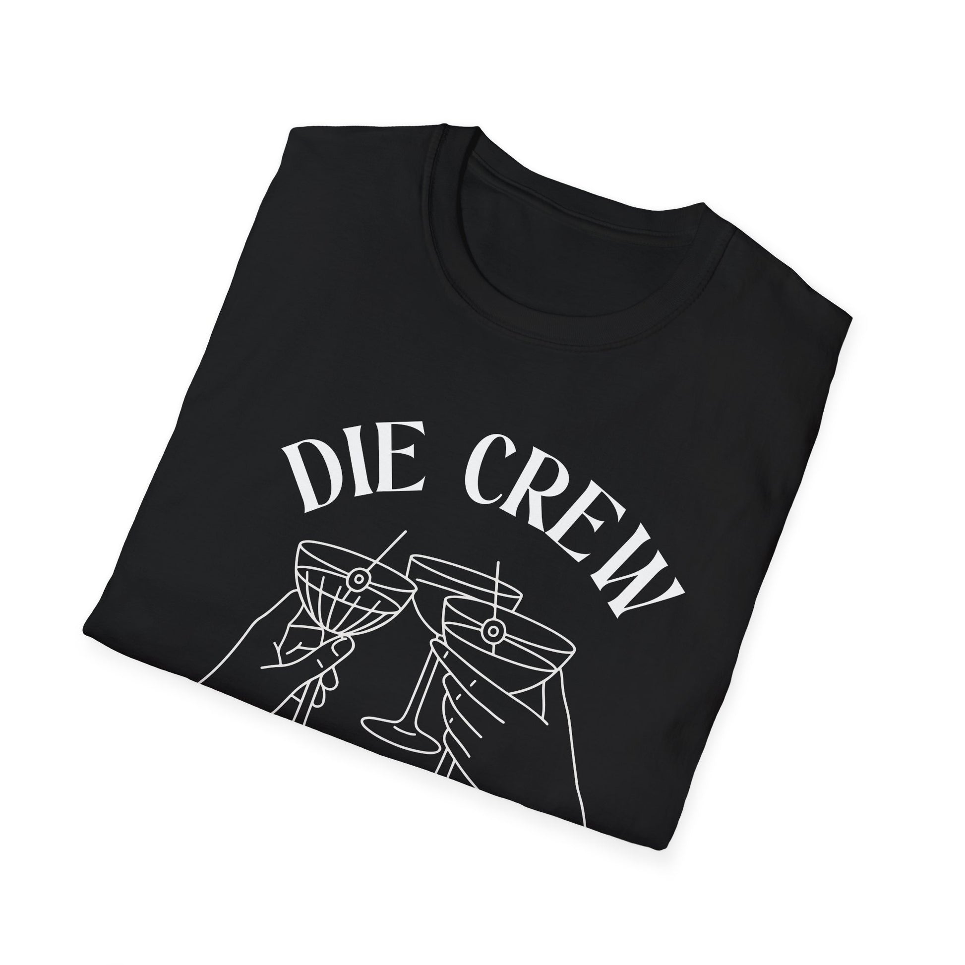 Die Crew Shirt - Gläser Anstoß auf dem Shirt der beiden Crew Mitglieder - Rundhals