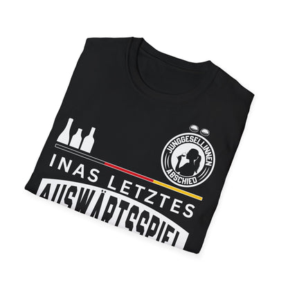 JGA Shirt Set Frauen – Letztes Auswärtsspiel im Fußballtrikot Look