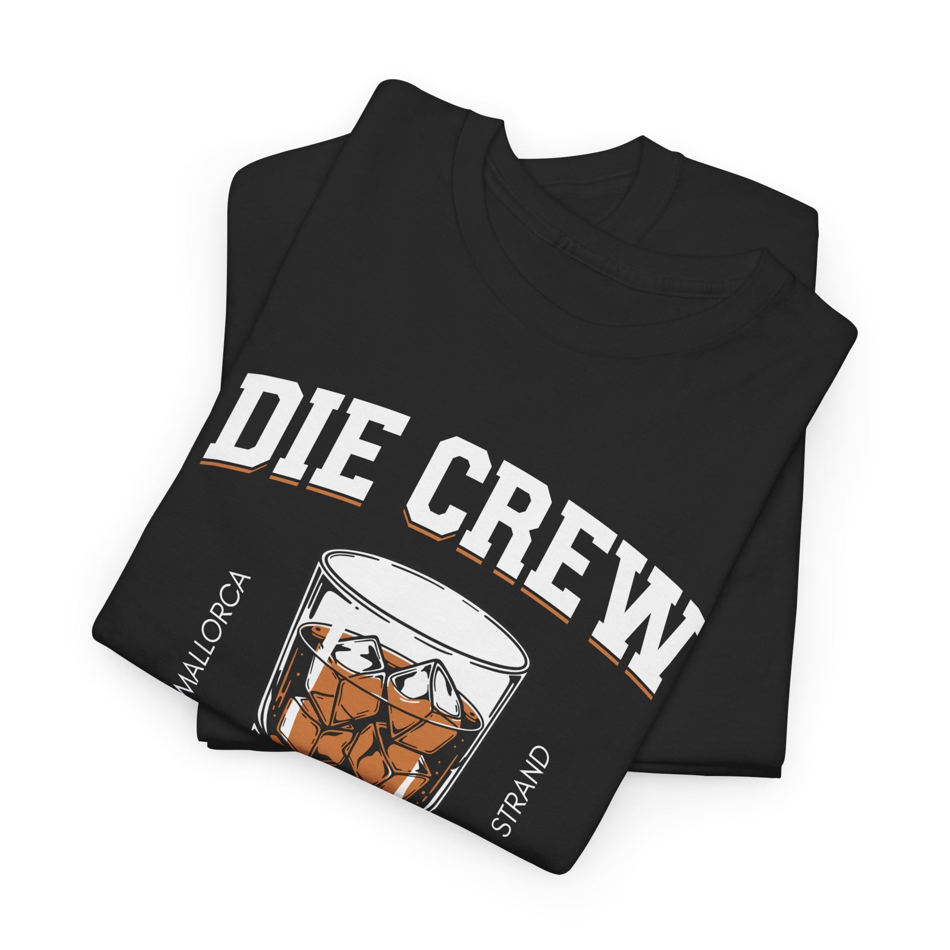 gefaltenes Shirt Rundhalskragen