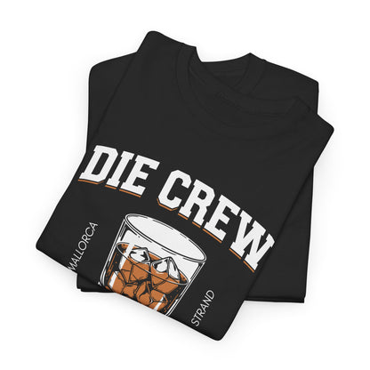 gefaltenes Shirt Rundhalskragen