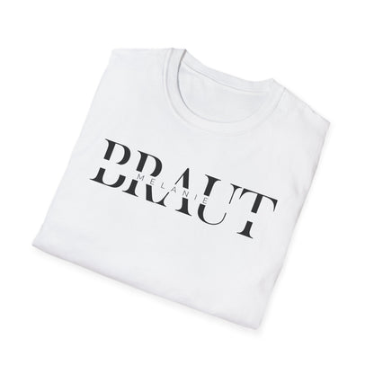 JGA T-Shirt Set „Braut & Crew“ – Personalisiert mit Namen | Elegant & minimalistisch | Damen Shirt für Junggesellinnenabschied