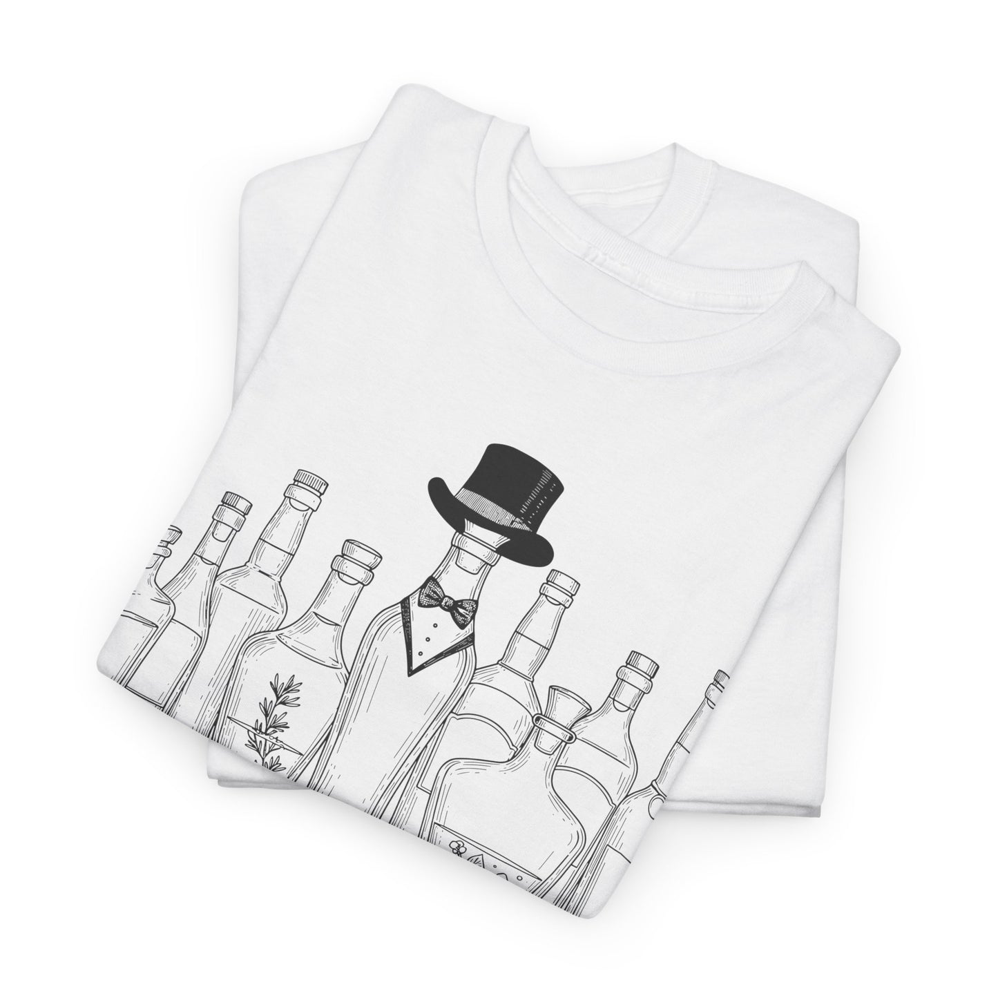Druckqualität Bild - Nahaufnahme des Drucks bei gefaltenem Shirt Rundhalskragen