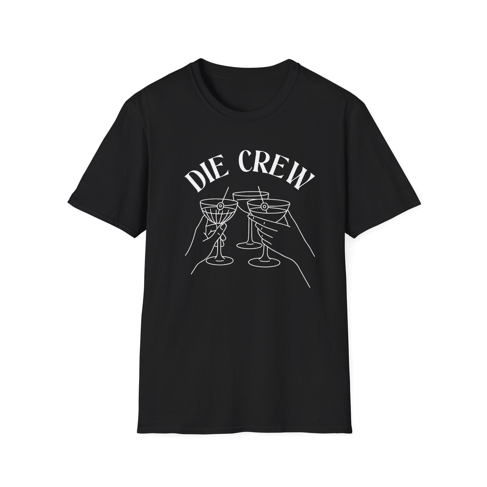 Die Crew Shirt - Gläser Anstoß auf dem Shirt der beiden Crew Mitglieder