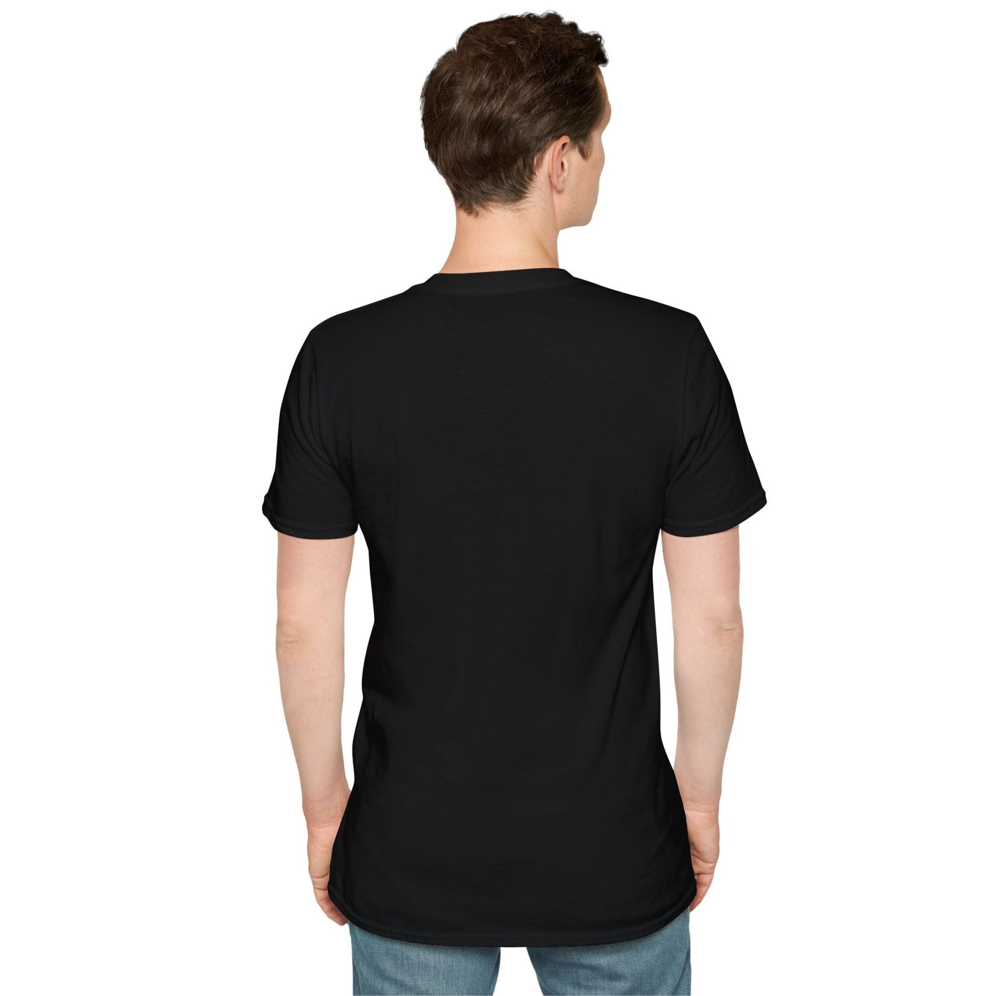 schwarzes T-shirt - Drucklos Rückseite