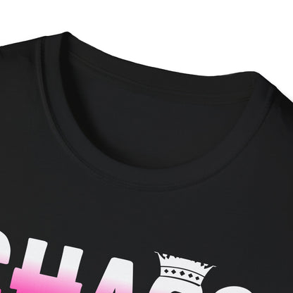 T-Shirt mit Aufdruck 'Chaos Queen aber mit Stil' – lustiges Frauen Funshirt mit Statement