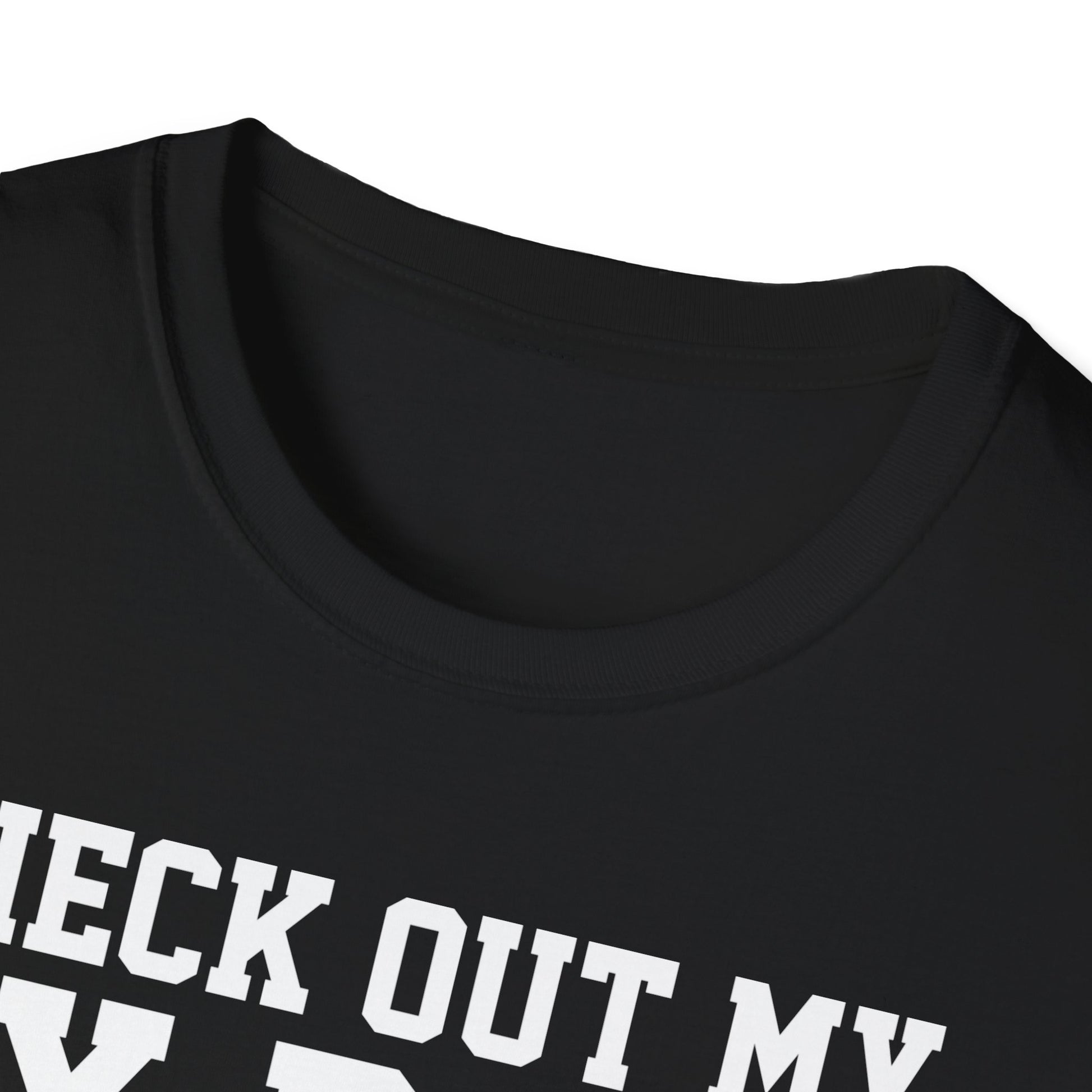 T-Shirt mit Spruch 'Check out my Six Pack' und Donut-Motiv – lustiges Funshirt für Männer und Frauen
