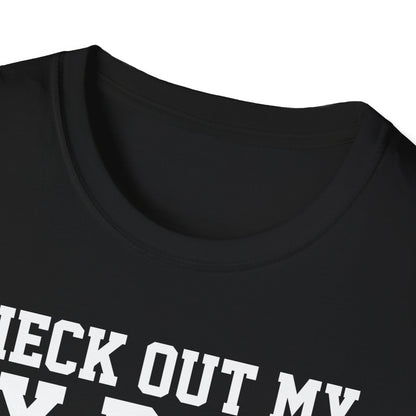 T-Shirt mit Spruch 'Check out my Six Pack' und Donut-Motiv – lustiges Funshirt für Männer und Frauen