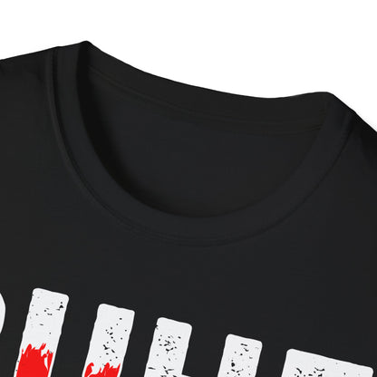 T-Shirt mit Spruch 'Ruhe – Der Meister ist jetzt dran' und Dartscheiben-Motiv – witziges Shirt für Dartspieler