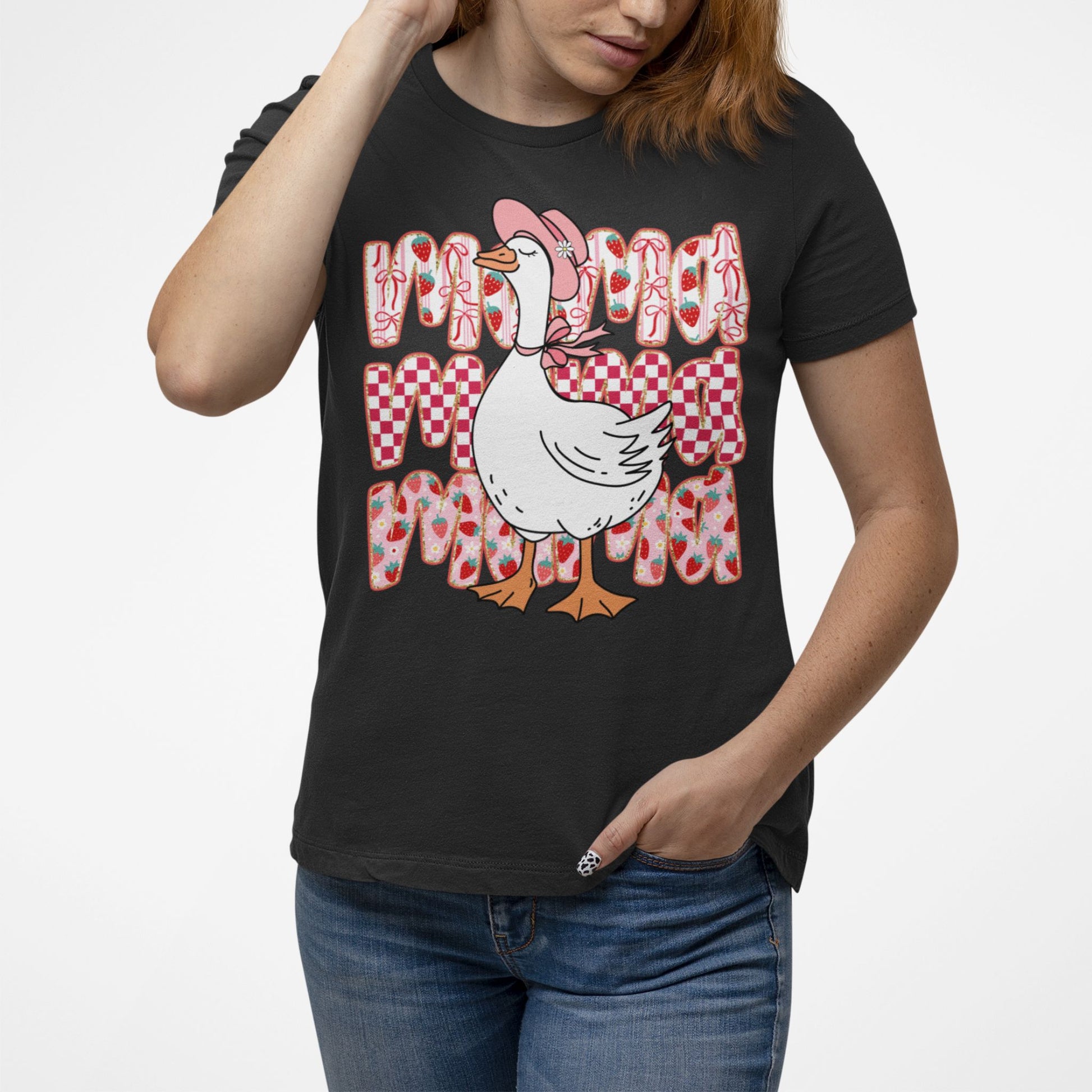 Mama Gans T-Shirt mit süßem Gänsemotiv für Mütter