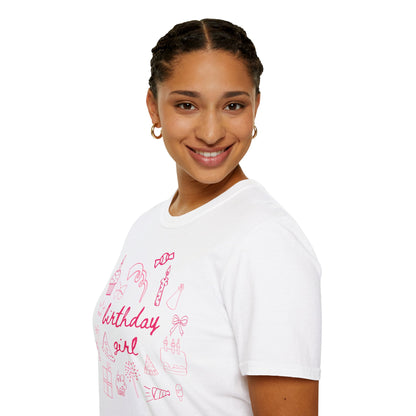 Frau trägt schwarzes „Birthday Girl“ Unisex T-Shirt mit rosa Aufdruck – Geburtstags-Shirt für Frauen

Frau sitzt und trägt schwarzes „Birthday Girl“ Unisex T-Shirt – Lustiges Geburtstags-Outfit