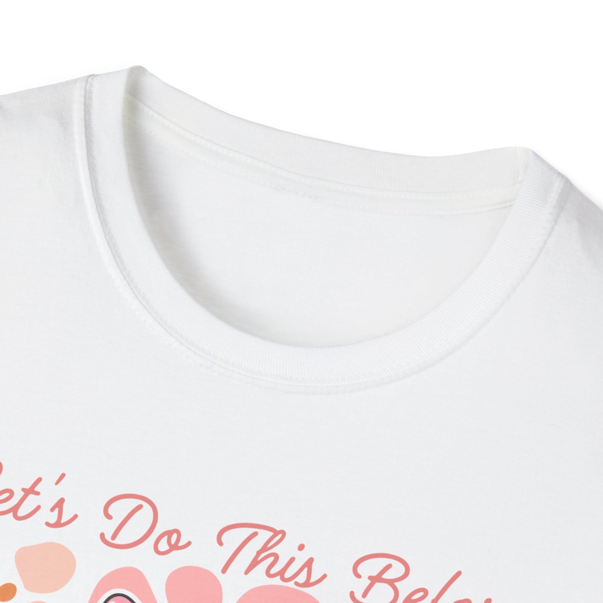 T-Shirt mit Spruch 'Let’s do this before my anxiety kicks in' und süßer Comic-Gans mit Blumen und Gummistiefeln