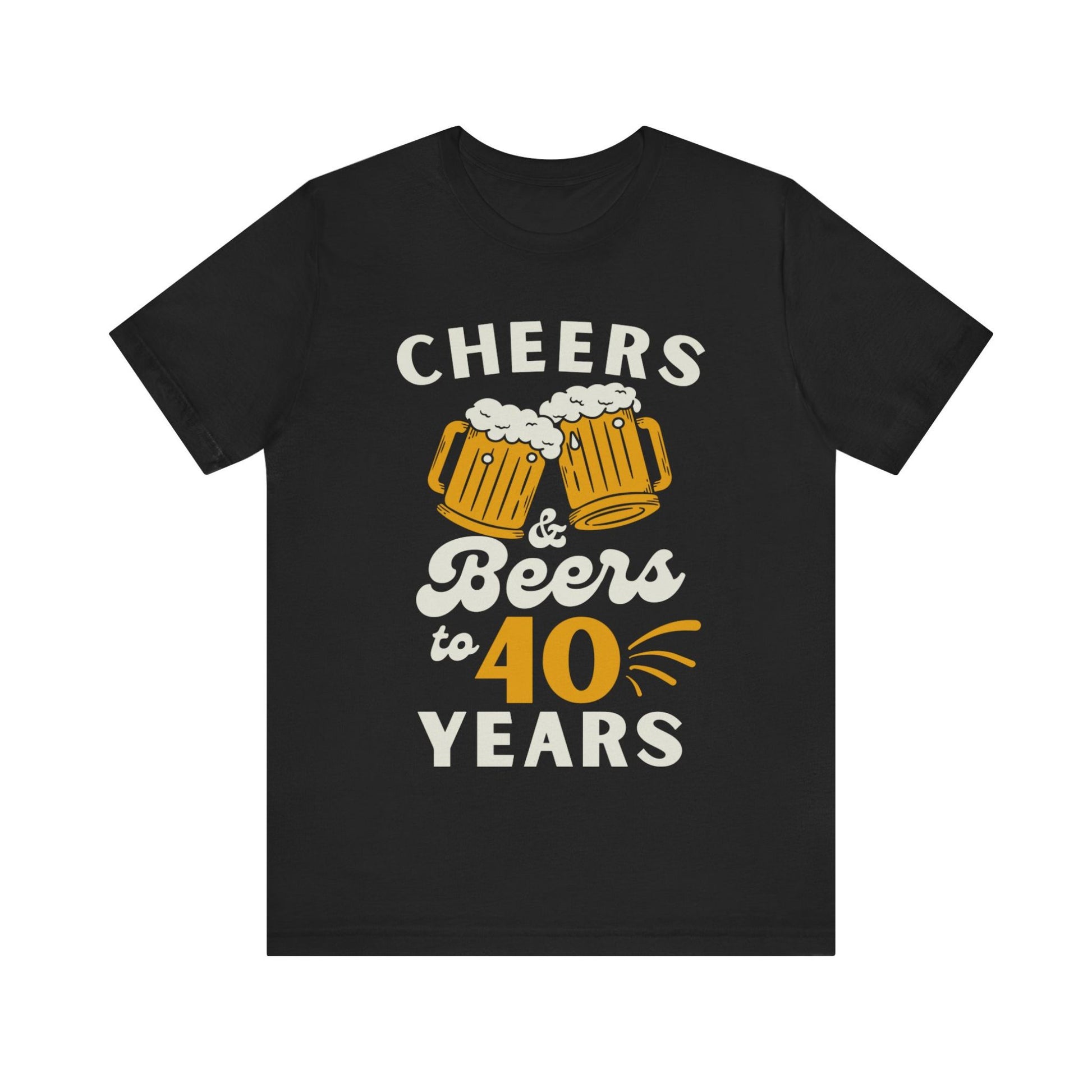 T-Shirt mit Aufdruck 'Cheers and Beers to 40 Years' – lustiges Geburtstagsshirt für Männer oder Frauen