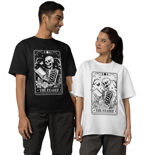 T-Shirt mit Tarotkarten-Motiv 'The Reader' – mystisches Shirt für Bücherfans, Leseratten & spirituelle Menschen"