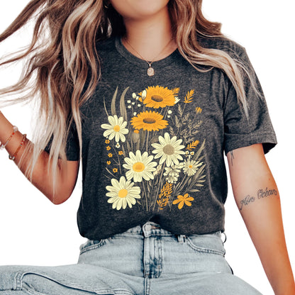 Florale Damen T-Shirts mit stilvollen Blumenmotiven – feminines & natürliches Design für Alltag & Sommer