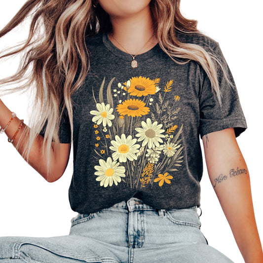 Florale Damen T-Shirts mit stilvollen Blumenmotiven – feminines & natürliches Design für Alltag & Sommer