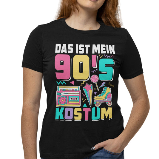 Buntes T-Shirt im 90er Jahre Design – ideales Kostümshirt für Mottopartys, Karneval & Festivals