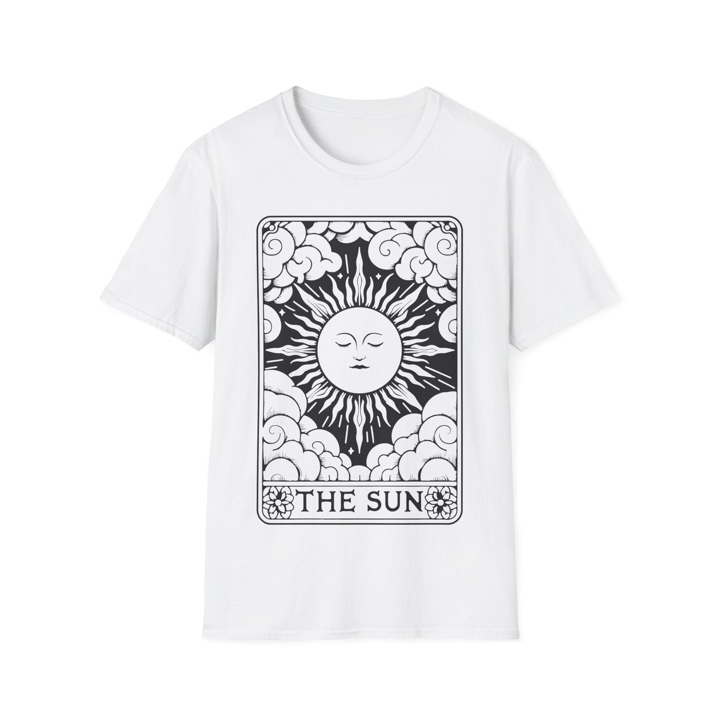 The Sun Tarot T-Shirt – Unisex Shirt mit mystischem Sonnenmotiv im Tarotkarten-Stil“