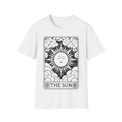 The Sun Tarot T-Shirt – Unisex Shirt mit mystischem Sonnenmotiv im Tarotkarten-Stil“